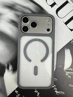 Чехол для iPhone 18 Pro Max/ 17 Pro Max Clear Color MagSafe Серый