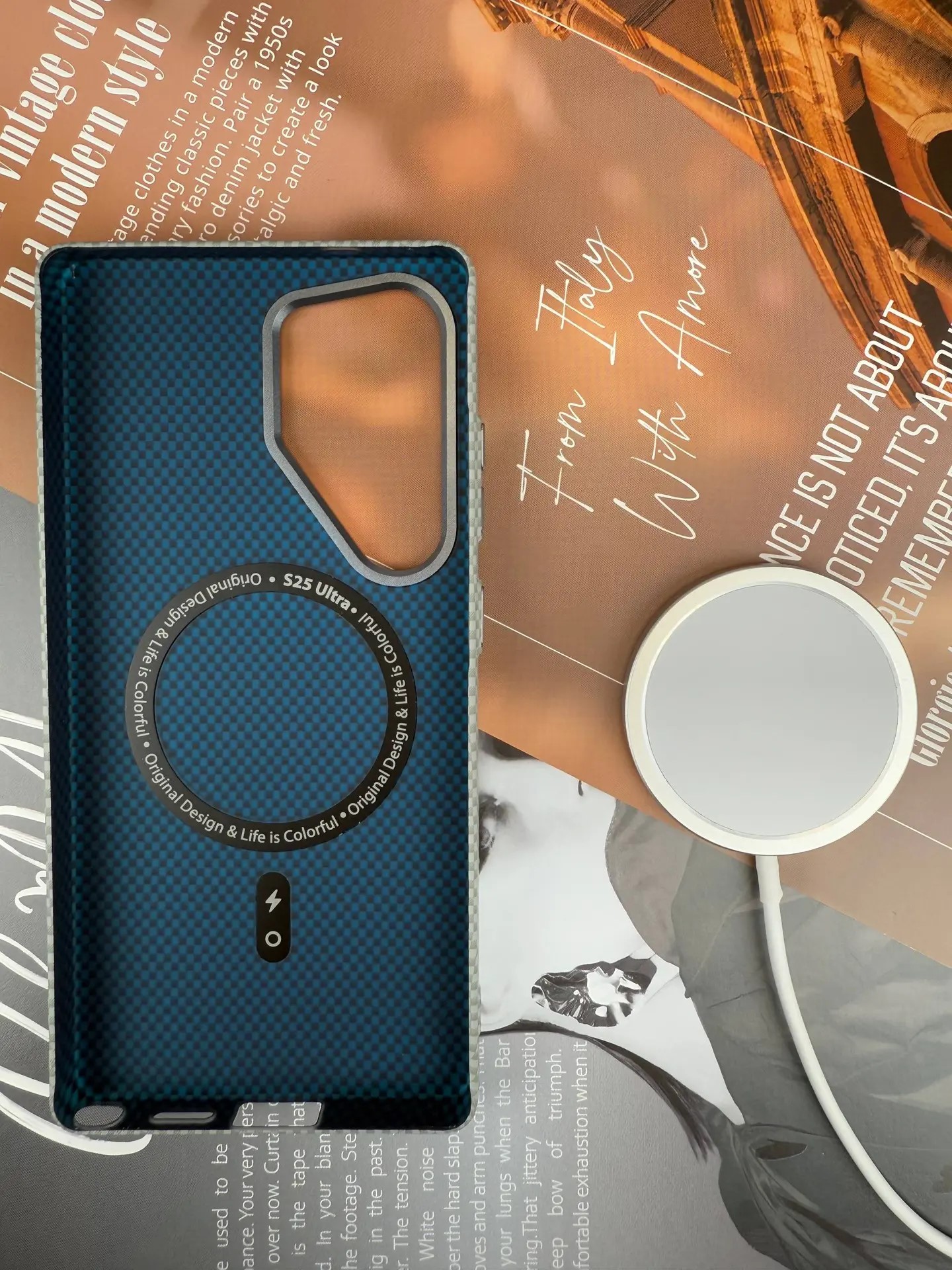 Защитная накладка для Samsung S23 Ultra LF110 LUXO Magsafe Вид сзади