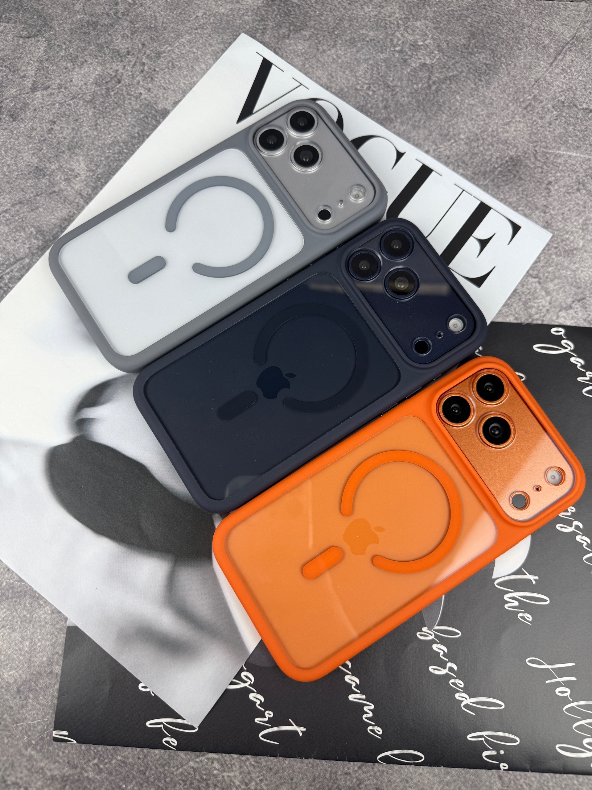 Чехол для iPhone 17 Pro Max Clear Color MagSafe Blue Вид общий