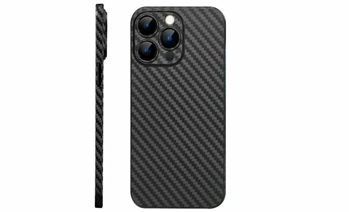 Чехол для iPhone 17 Pro KZDOO Air Carbon Black Вид сбоку