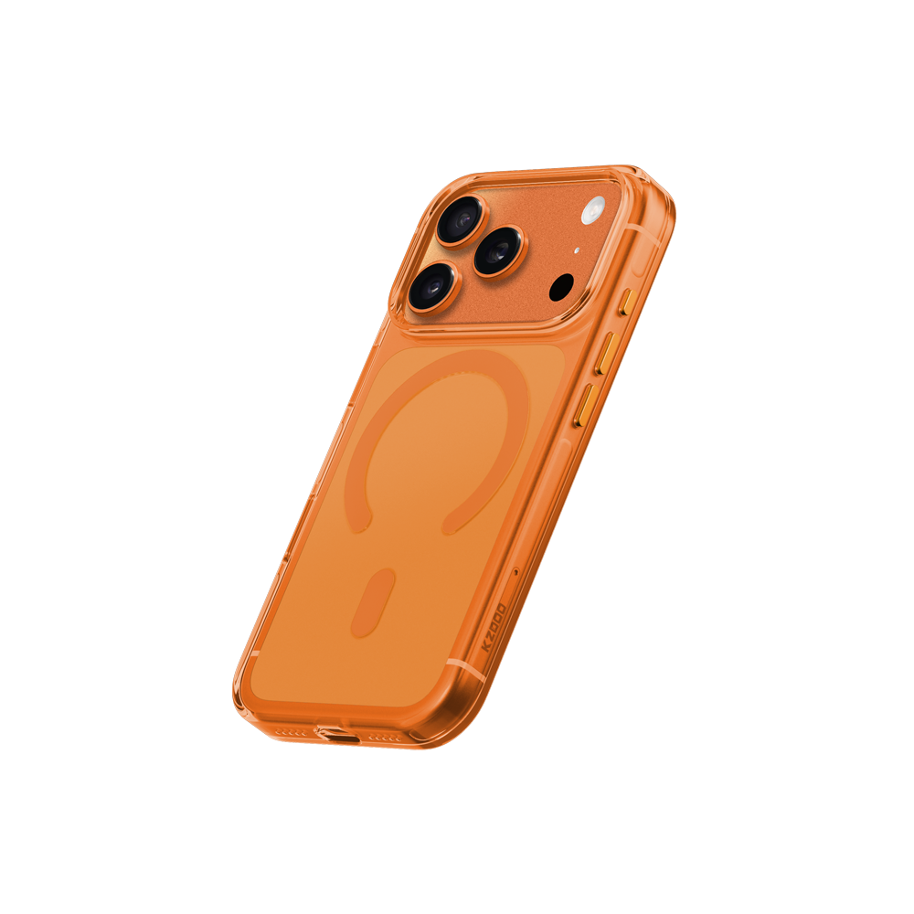 Чехол для iPhone 17 Pro max KZDOO Iceguard Orange Вид сбоку