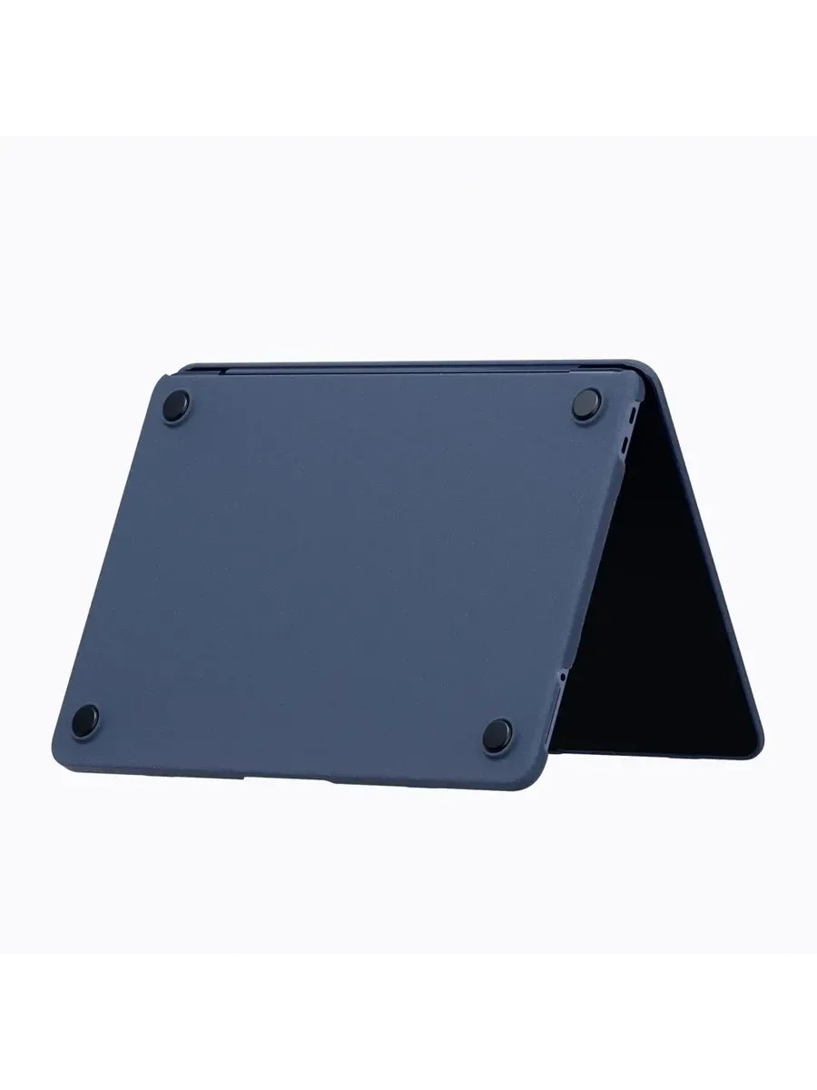 Чехол для Apple MacBook HardShell Case Neo 13 A3404 матовый синий Вид сзади