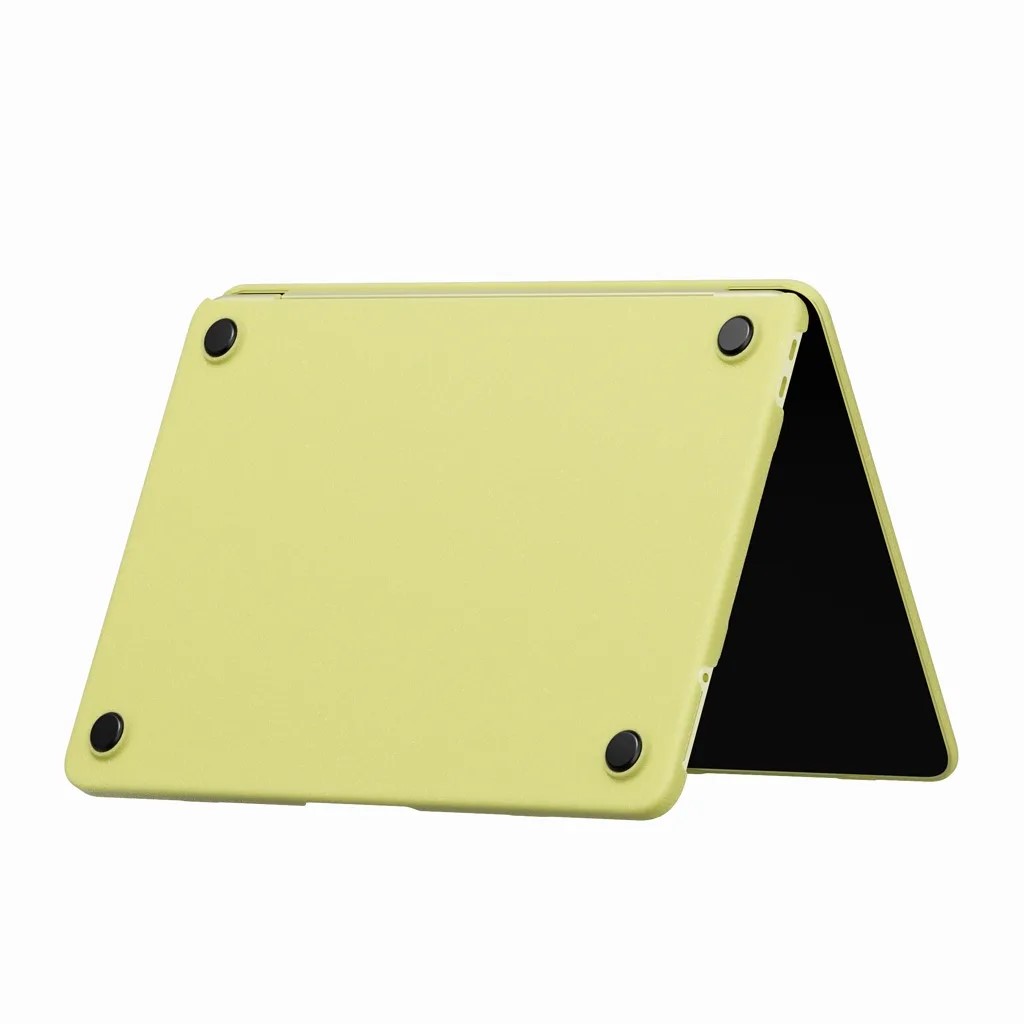 Чехол для Apple MacBook HardShell Case Neo 13 A3404 матовый желтый Вид сзади