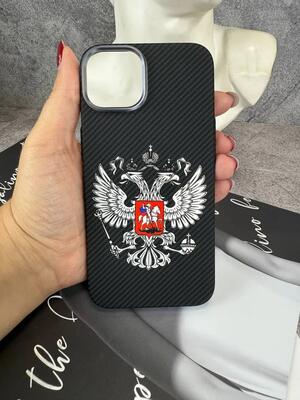 Защитная накладка для iPhone 13 Герб РФ Magsafe