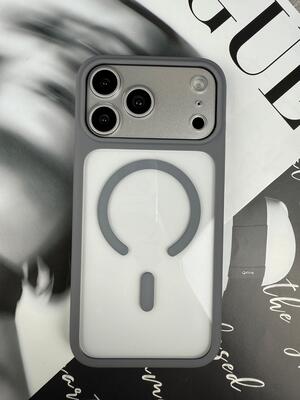 Чехол для iPhone 18 Pro Max/ 17 Pro Max Clear Color MagSafe Серый